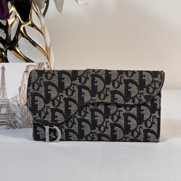 Dior Oblique Saddle Wallet - Picture 1 of 16
